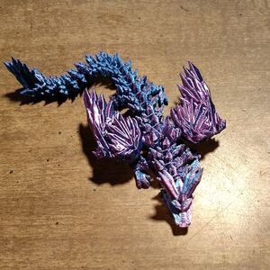 Blue and Purple Dragon Figurine